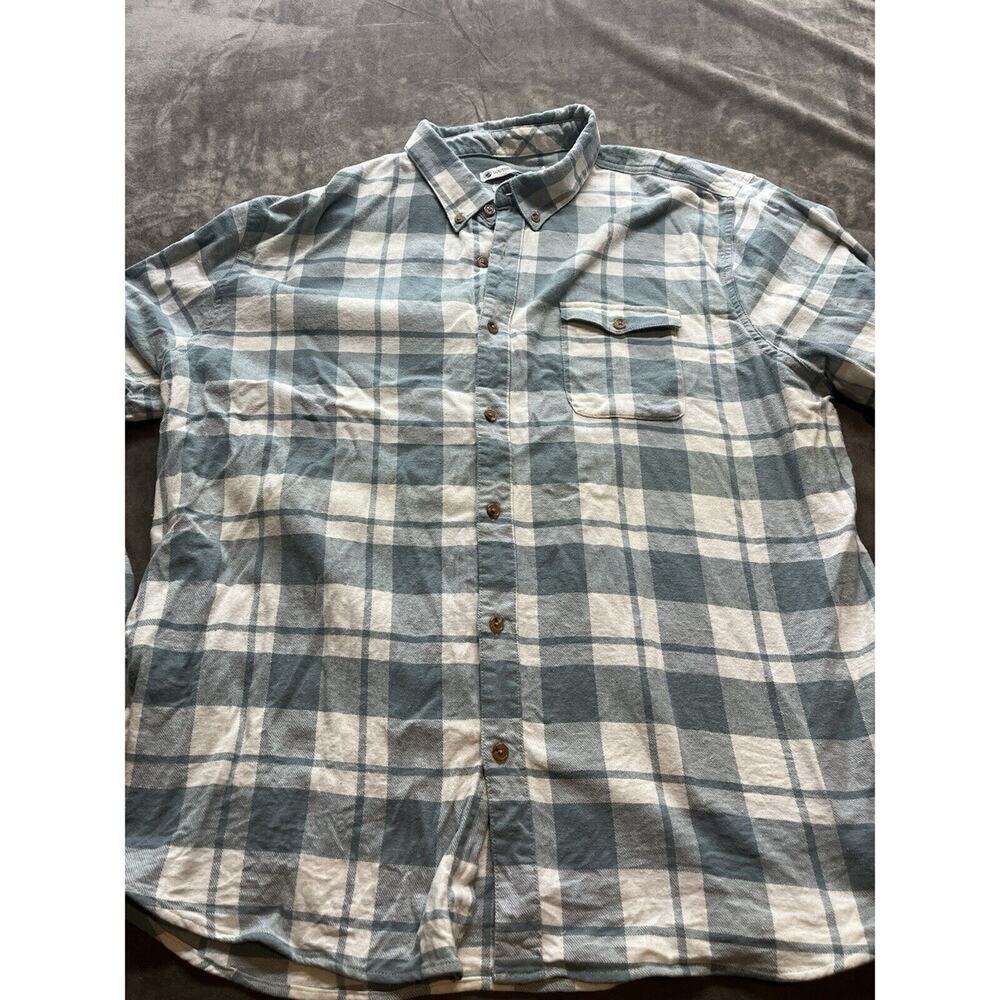 SOUTHERN PROPER Men's fayette flannel Shirt Green tan Plaid XXL